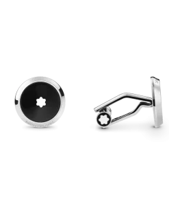 Manschettenknöpfe Star mit Edelstahlintarsie - Edelstahl - MB118607 - Cufflinks