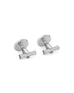 Manschettenknöpfe Star mit Onyxintarsie - Edelstahl - MB116661 - Cufflinks