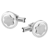 Manschettenknöpfe Star mit Onyxintarsie - Edelstahl - MB116661 - Cufflinks