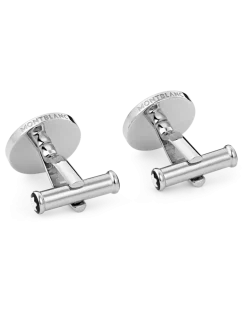 Manschettenknöpfe Star mit Onyxintarsie - Edelstahl - MB116661 - Cufflinks