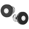 Manschettenknöpfe Star mit Onyxintarsie - Edelstahl - MB116661 - Cufflinks