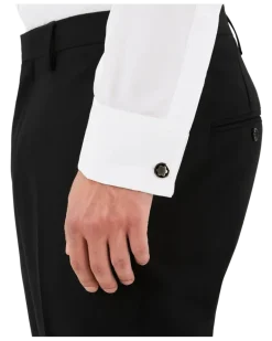 Manschettenknöpfe Star mit Onyxintarsie - Edelstahl - MB116661 - Cufflinks
