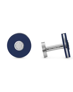 Manschettenknöpfe Star mit Onyxintarsie - Edelstahl - MB116661 - Cufflinks