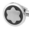 Manschettenknöpfe Star mit Onyxintarsie - Edelstahl - MB116661 - Cufflinks