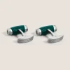 Manschettenknöpfe StarWalker PolarGreen - Grün - Edelstahl - MB134672 - Cufflinks