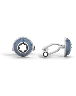 Manschettenknöpfe Writers Edition Homage to Johann Wolfgang von Goethe - Blau - Edelstahl - MB134674 - Cufflinks