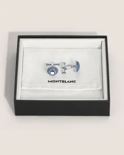 Manschettenknöpfe Writers Edition Homage to Johann Wolfgang von Goethe - Blau - Edelstahl - MB134674 - Cufflinks