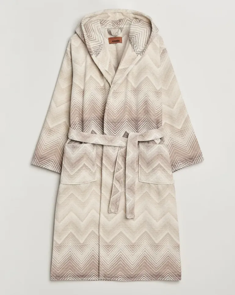 Marea Hooded Bathrobe Beige