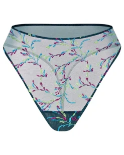 Maris Tanga mit Blumenmuster - Grün