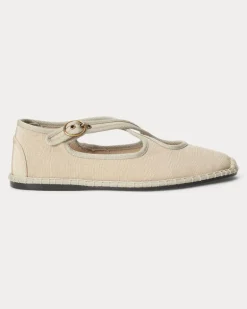 Mary-Jane-Espadrille aus Ripsband Natural