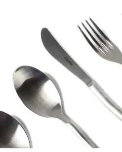 Mattes Squiggle Besteck (5er-Set) - Silber