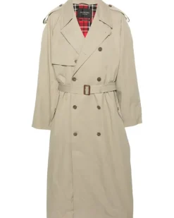 Maxi-Trenchcoat mit Gürtel - Nude