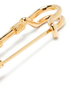 Medusa Brosche im Sicherheitsnadel-Design - Gold