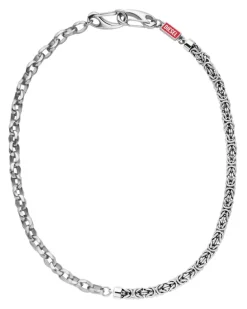 Mehrreihige Halskette aus Edelstahl - Halsketten - Unisex - Silber