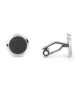 Meisterstück Manschettenknöpfe mit gemusterter Lackintarsie - Edelstahl - MB132976 - Cufflinks
