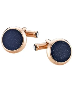 Meisterstück Manschettenknöpfe mit blauer Aventurinintarsie - Edelstahl - MB112908 - Cufflinks