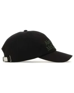 Men Baseball Cap Black Cotton