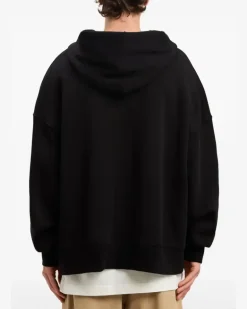 Men Bear Mind Logo Hoodie Black Clothing > Knitwear