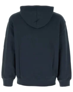 Men Head Hoodie Navy Cotton Sweater
