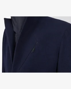 Men Hooded Blazer Blue Jacket Navy
