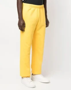 Men Le Jogging Logo Sweatpants Yellow Clothing > Pants