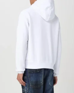 Men's Angry Bear Logo Cool Fit Hoodie White Clothing > Knitwear