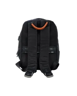 Men's Backpack Black Dark-Cuoio Nylon