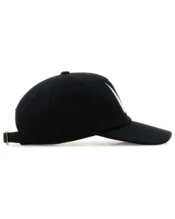 Men's Baseball Cap Black Cotton