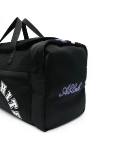 Men's Baseball Logo Duffle Bag Black Nylon