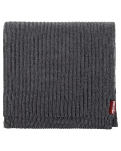 Men's Beanie And Scarf Set Gray Wool