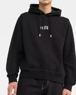 Men's Be Icon Logo Hoodie Black Clothing ><noscript><img width=