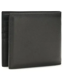 Men's Bifold Leather Wallet Black Calf Bos Taurus