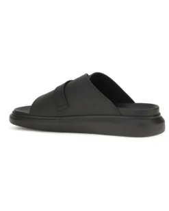 Men's Buckle Slide Sandals Black