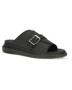 Men's Buckle Slide Sandals Black