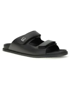 Men's Calfskin Leather Sandals Nero