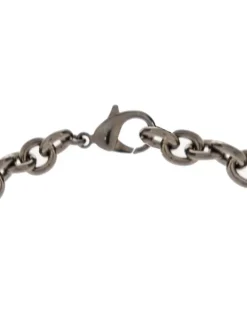 Men's Ceresio 9 Logo Tag Chain Necklace Silver Accessories > Jewelry