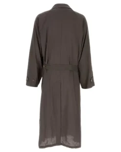 Men's Chocolate Cotton La Sapienza Trench Coat Taupe