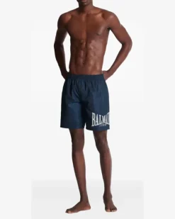 Men's College-Logo Swim Shorts Ss26 M Navy