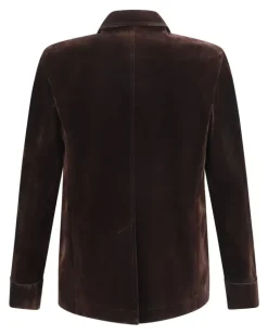 Men's Cotton-Blend Blazer Brown Multicolor Cotton; Viscose Jacket