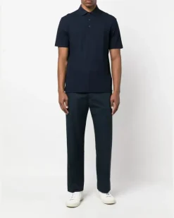 Men's Cotton Polo Shirt Ss26 M Navy