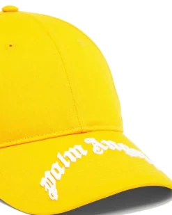 Men's Curved Logo Baseball Cap Yellow Accessories ><noscript><img width=
