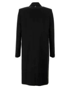 Men's Evening Coat Black Twool Dtsilk Fviscose