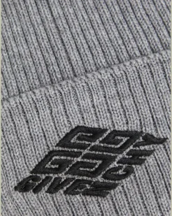 Men's 4g Logo Wool Beanie Grey Accessories > Beanies & Hats Gray