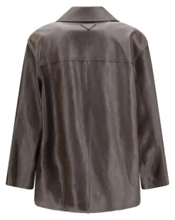 Men's Grain De Poudre Jacket Noir Wool Ovis Aries Blazers E Vests Gray