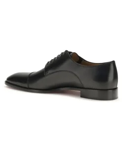 Men's Greggo Oxford Leather Lace-Up Shoes Black Lace Up