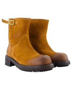 Men's H40 Ankle Boots - Leather Brown Calfskin Shoes Ankle-Boots