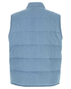 Men's Heceta Down Vest Blue Cotton Vests