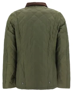 Men's Heritage Quilt Jacket Olive Polyamide Down Coat Green