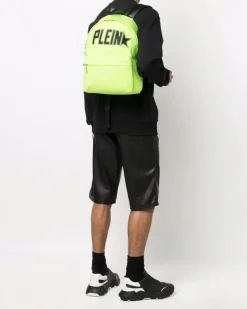 Men's Iconic Plein Logo Backpack Yellow Bags ><noscript><img width=
