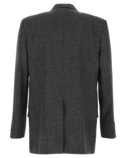 Men's Jacket Blazer Gray Wool Blazers